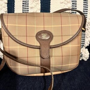 Burberry Beige Plaid Crossbody Bag